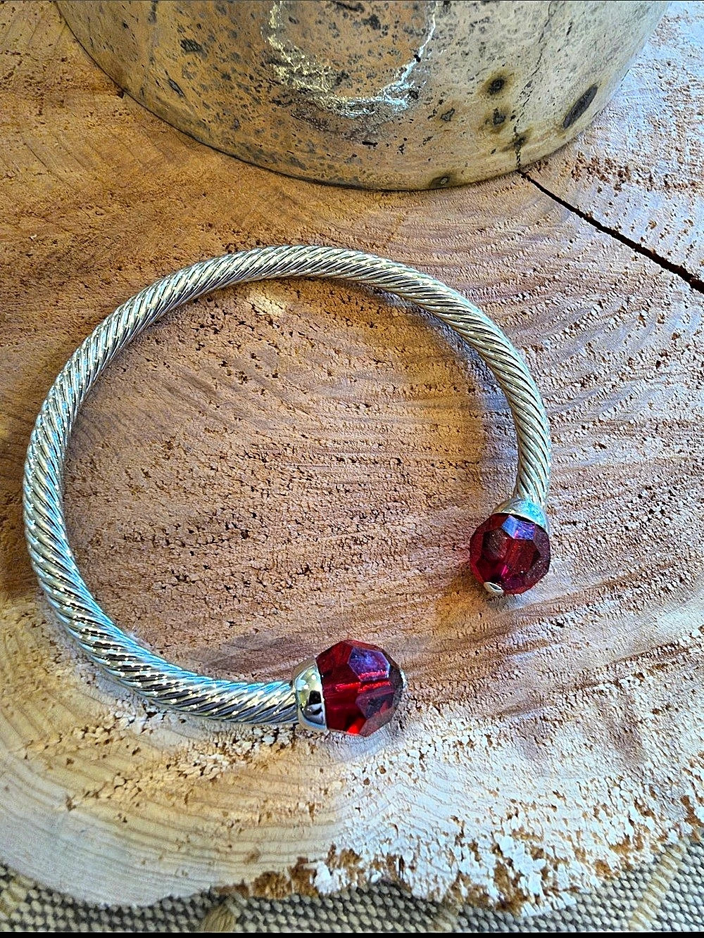 With a Twist Cuff Bracelet, Red